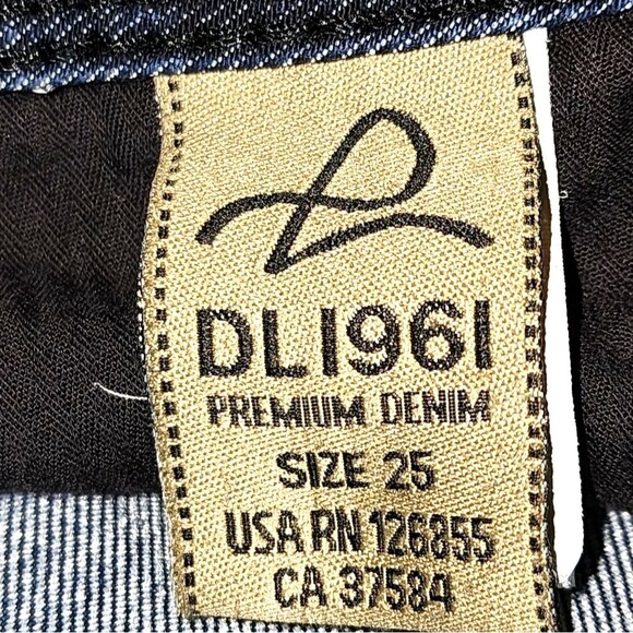 DL1961 Cindy Low Rise Rhythm Wash Stretch Slim Boot Cut Jeans Size 25 - Picture 8 of 12